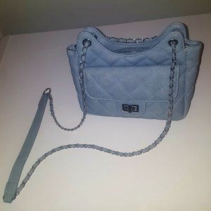 Baby Blue Quilted Handbag ✨2.55